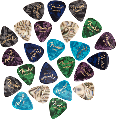 Bild på Fender 351 Shape Premium Picks -24 Count Pack, Multi-Color