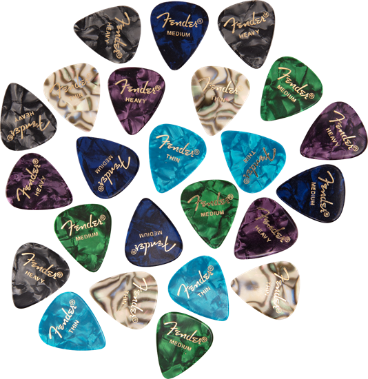 Bild på Fender 351 Shape Premium Picks -24 Count Pack, Multi-Color