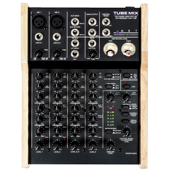 Bild på ART TUBEMIX 5-Channel Recording Mixer with USB and Assignable 12AX7 Tube