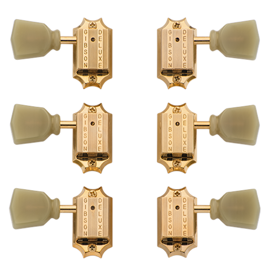 Bild på Gibson MH-020 Deluxe Green Key Tuner Set (Vintage Gold)