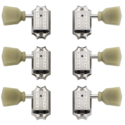 Bild på Gibson MH-010 Deluxe Green Key Tuner Set (Vintage Nickel)