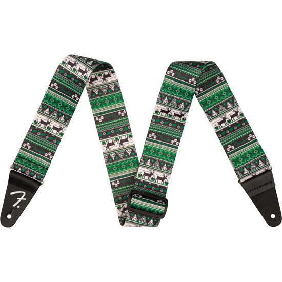 Bild på Fender Ugly Xmas Sweater Strap, Green Fair Isle