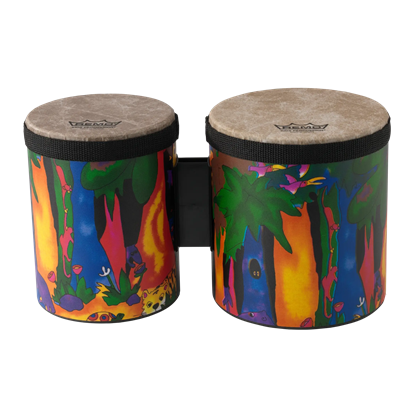 Bild på Remo Kids Percussion Bongo Drum - Rain Forest Finish, 5"-6"