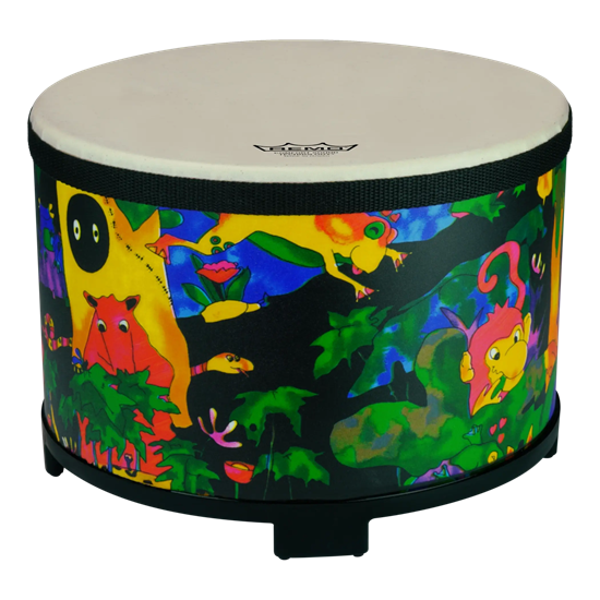 Bild på Remo Kids Percussion Floor Tom Drum Comfort Sound Technology - Rain Forest Finish, 10"