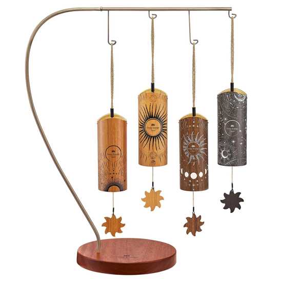 Bild på Meinl CBCS4SET Cosmic Bamboo Chime Set 4 pcs. inkl. stativ