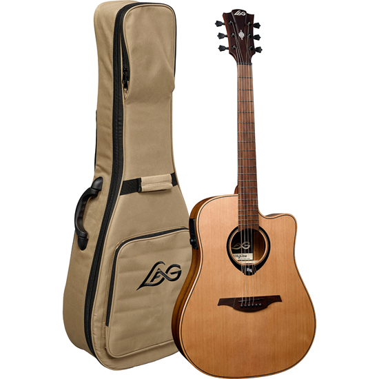 Bild på LAG HV10DCE HyVibe 10 Dreadnought Cutaway Satin