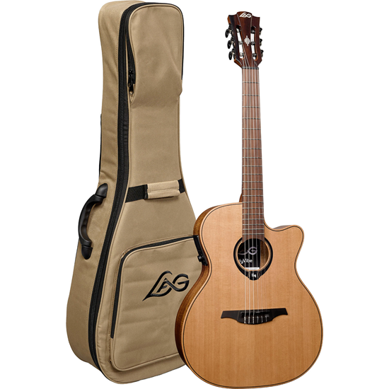 Bild på LAG HV10-N-ACE HyVibe 10 Nylon Auditorium Cutaway Satin