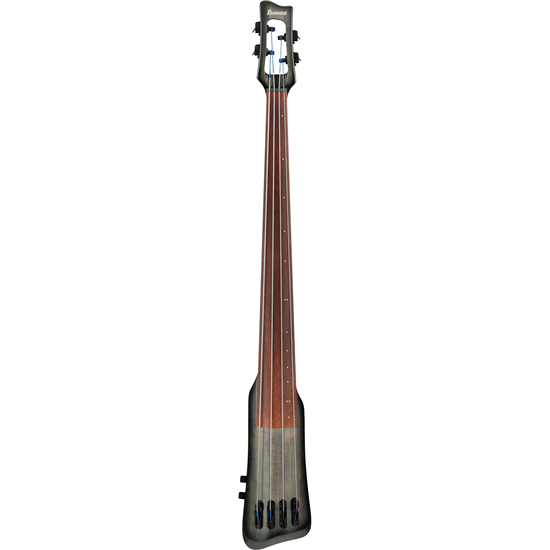 Bild på Ibanez UB804-BUL Black Ice Burst Low Gloss Upright Bass med staitv och bag