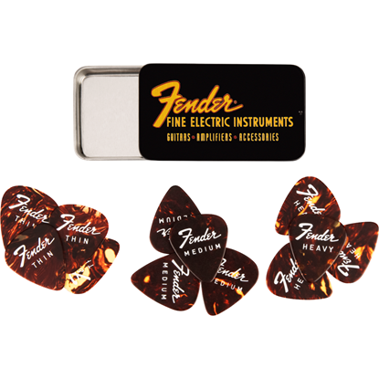 Bild på Fender Fine Electric Pick Tin - 12 Pack