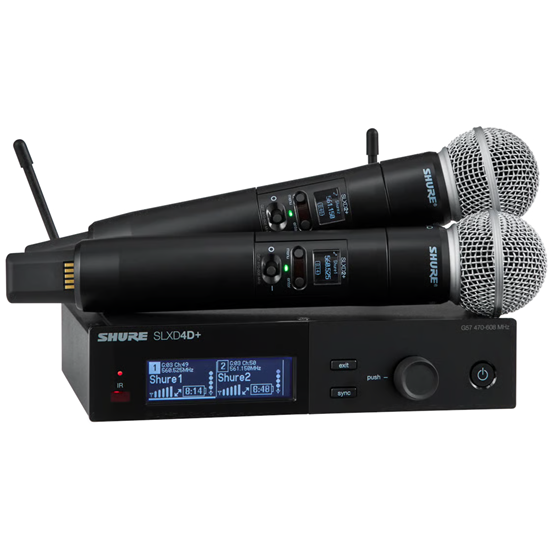 Bild på Shure SLXD24D+E/58  Handheld System Dual SM58  S50 (823-865MHz)