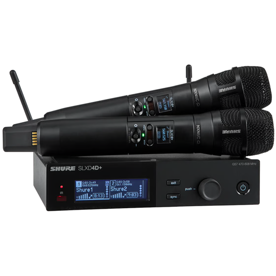 Bild på Shure SLXD24D+E/N8C  Handheld System Dual Nexadyne 8/C G65 (470-606 MHz)