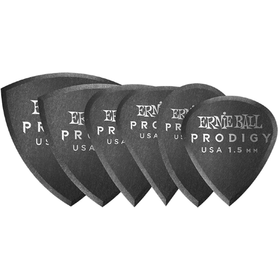 Bild på Ernie Ball 9342 1.5mm Prodigy Black Multipack - Plektrum i 6-pack