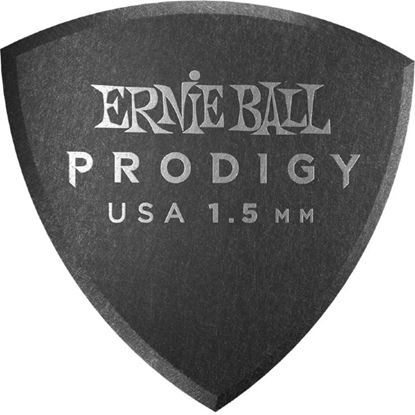 Bild på Ernie Ball 9332 1.5mm Prodigy Black Large Shield - Plektrum i 6-pack