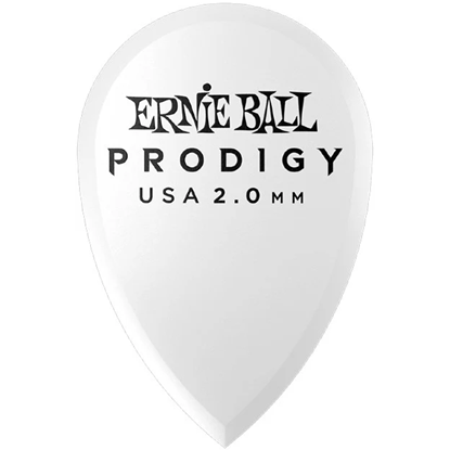 Bild på Ernie Ball 9336 2mm Prodigy White Teardrop - Plektrum i 6-pack