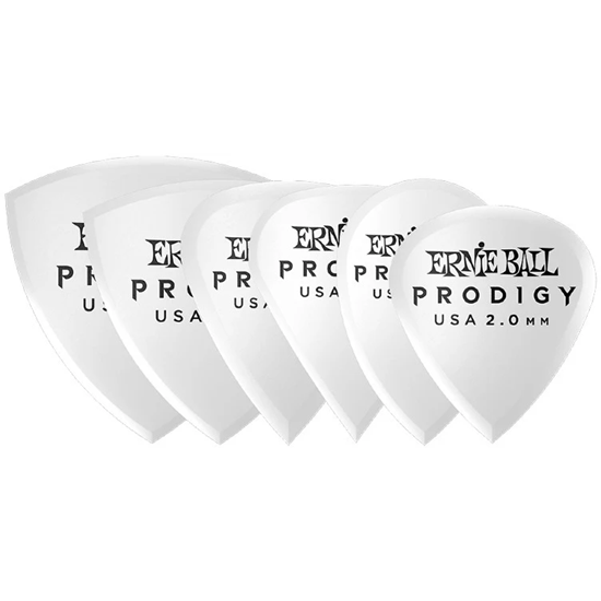 Bild på Ernie Ball 9343 2mm Prodigy White Multipack - Plektrum i 6-pack