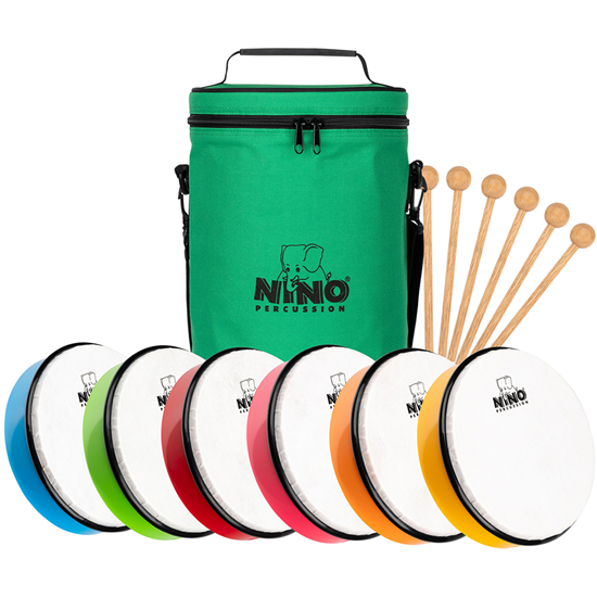 Bild på Nino Percussion NINOSET45 Percussion sortiment 6 pcs, 8'' med bag