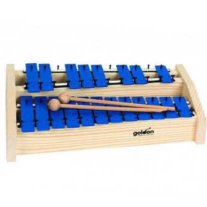 Bild på Goldon 11128 Chromatic Metallophone Soprano 20 Plates blue