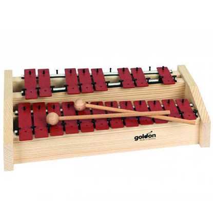 Bild på Goldon 11124 Chromatic Metallophone Soprano 20 Plates, red