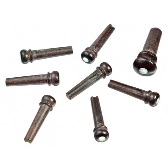 Bild på D'Addario PWPS3 End/Bridge-pins 1+7 Ebony/Pearl